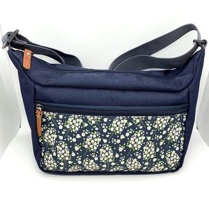ARDIUM Floral Travel Crossbody Bag Navy Blue Casual Everyday